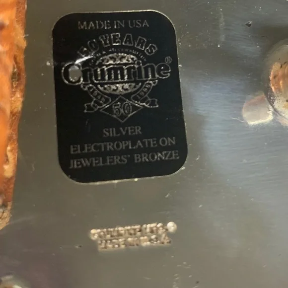 Crumrine Belt and Buckle Silver Plate On Jewelers - Picture 3 of 6